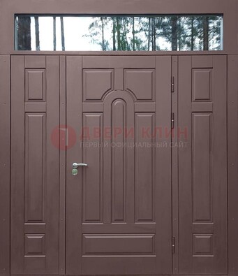 Парадная металлическая дверь с виноритом и стеклом ДВТ-167 в Талдоме