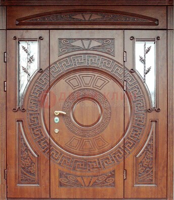 Стальная дверь с виноритом и фрамугами ДВТ-188 в Зеленограде