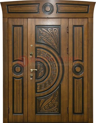 Парадная входная дверь с виноритом и узором ДВТ-194 в Зеленограде