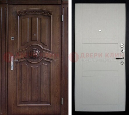 Темная входная дверь с виноритом ДВТ-216 в Зеленограде