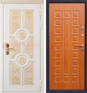 Белая железная дверь с виноритом ДВТ-230 в Зеленограде