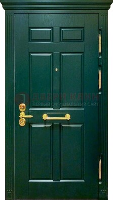 Классическая зеленая дверь с виноритом на улицу ДВТ-248 в Зеленограде