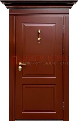 Красная железная дверь винорит для частного дома ДВТ-251 в Зеленограде