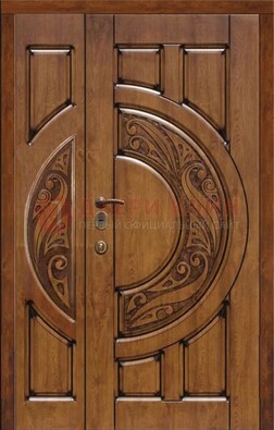 Коричневая входная дверь с виноритом ДВТ-5 в Зеленограде