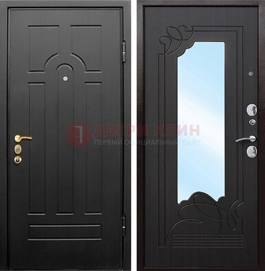 Входная стальная дверь с МДФ Венге и зеркалом ДЗ-56 в Зеленограде