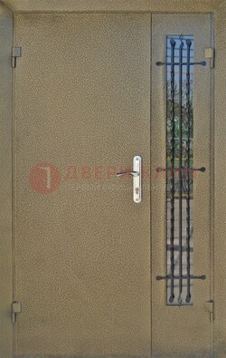 Тамбурная дверь Порошок со стеклом и ковкой ПЛ-20 в Зеленограде